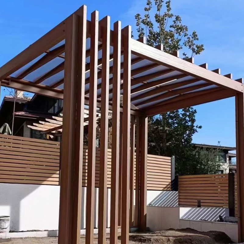 ধাতু অনুকরণ কাঠ pergola